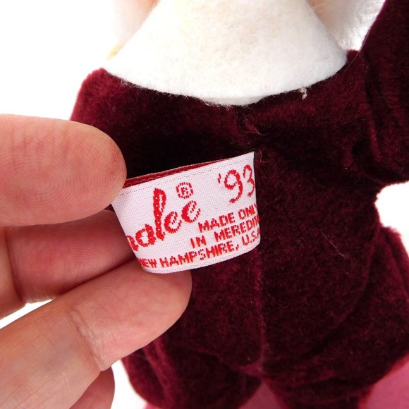 Vintage Annalee Victorian Mr and Mrs Santa Claus Burgundy Velvet 1993 - Picture 8 of 9